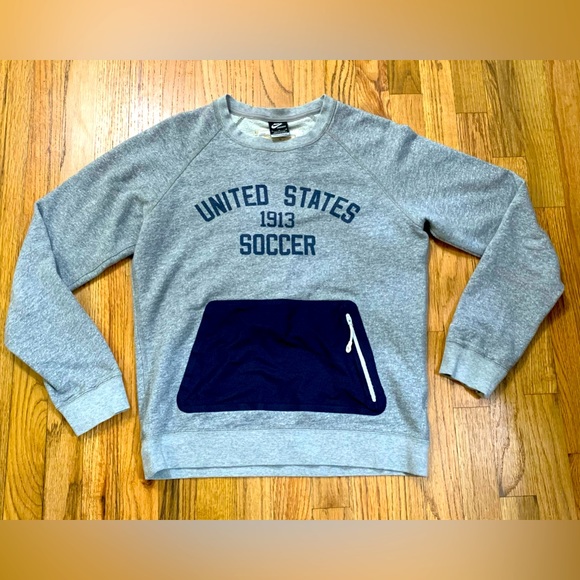 Nike United States Soccer 1913 Centennial Crewneck Sweatshirt Gray Women’s SZ M - Picture 1 of 9